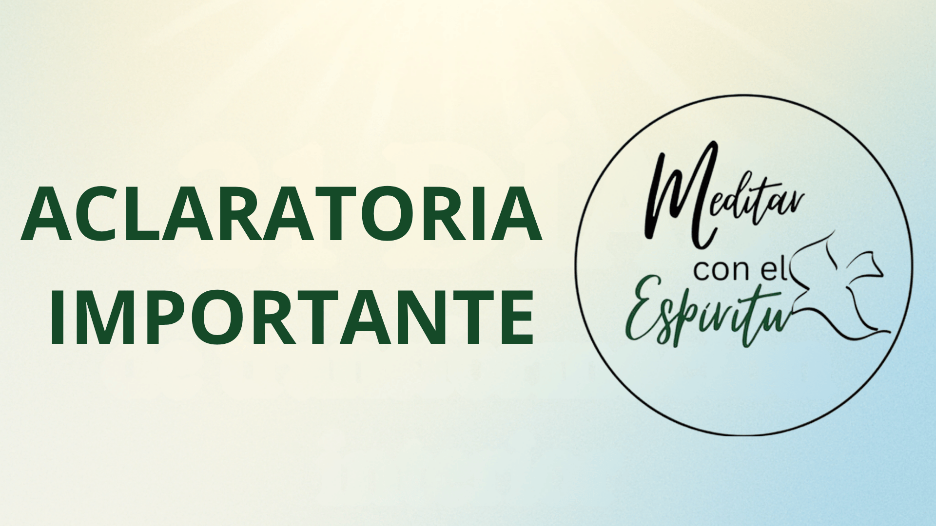 ACLARACION IMPORTANTE